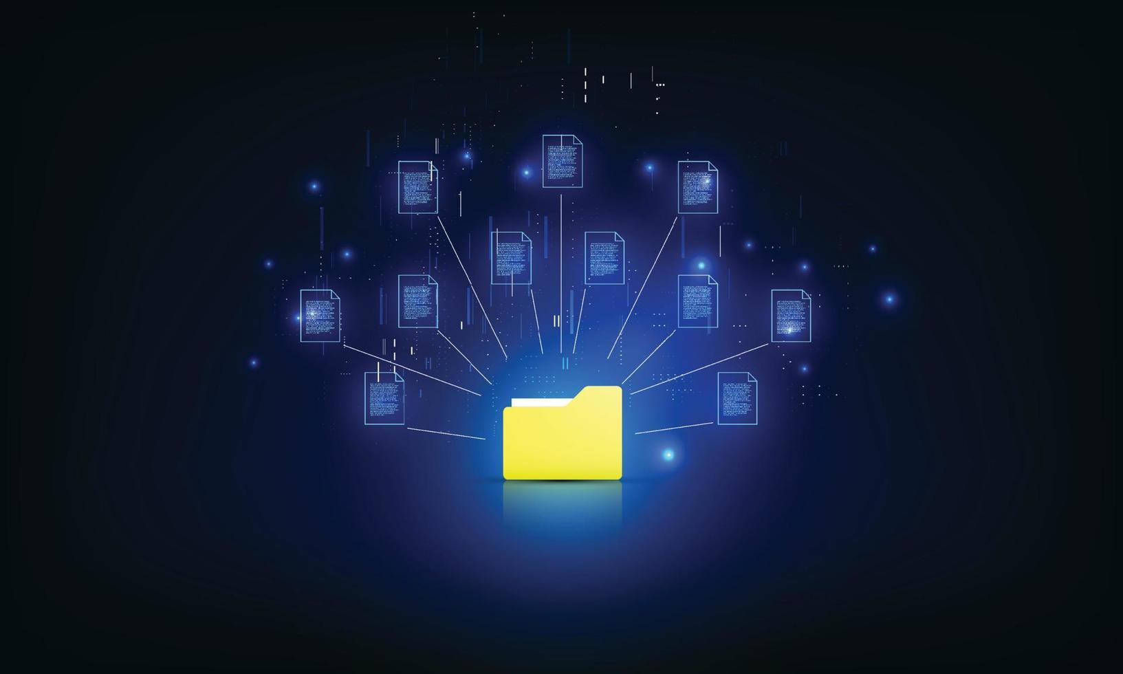 Document management system concept, document icon software, searching ...