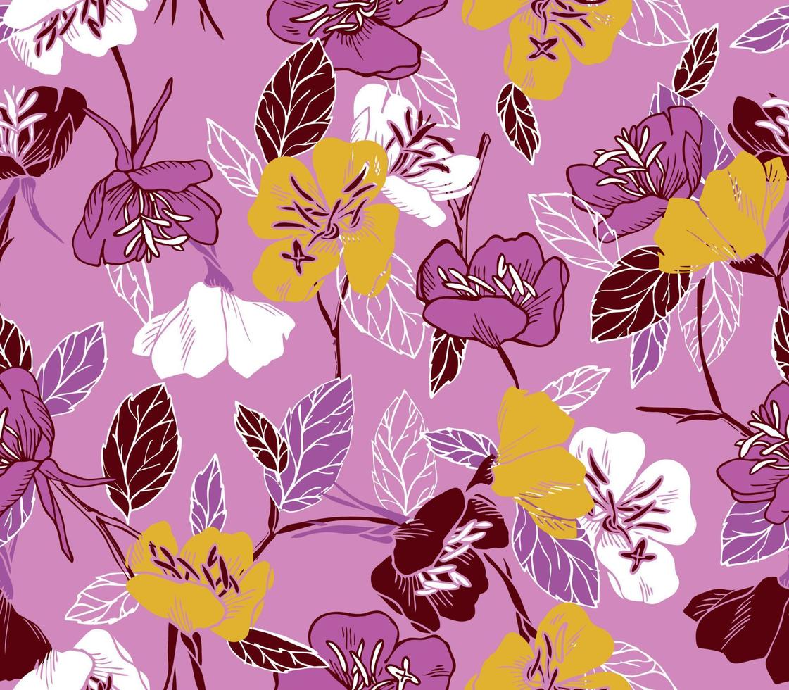 Wallpaper, fabric or design,floral pattern. vector