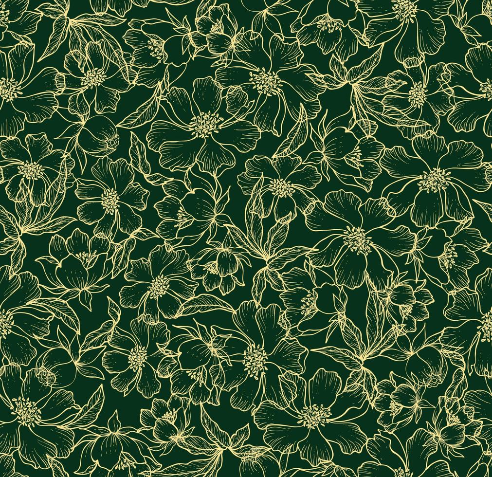 Wallpaper, fabric or design,floral pattern. vector