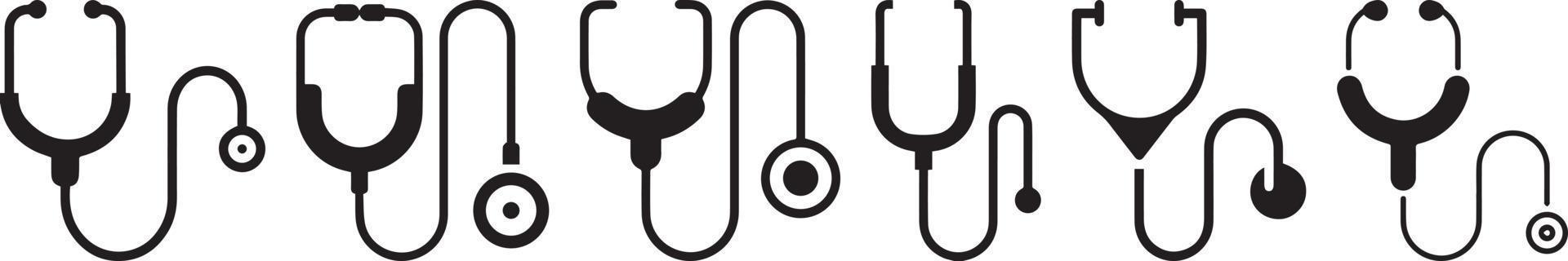 Healthcare logo. Stethoscope Icon vector symbol for medical doctor and physician
