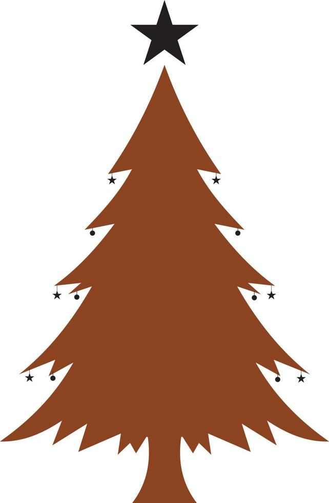icono abstracto del árbol de navidad. Ilustración de vector de árbol de Navidad. icono de árbol de navidad aislado con estrella