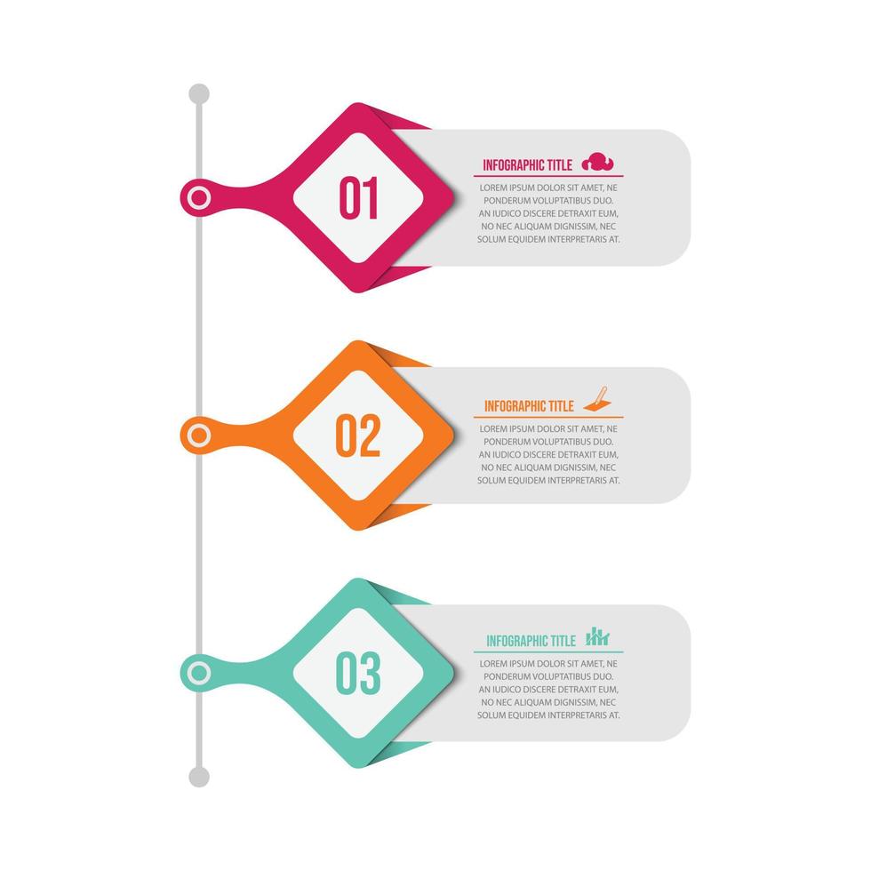 plantilla infográfica de negocios de presentación con opciones o pasos vector