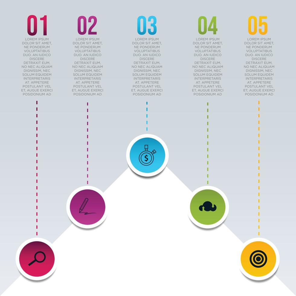 colección de elementos infográficos vector libre. plantilla infográfica de negocios de presentación con opciones o pasos