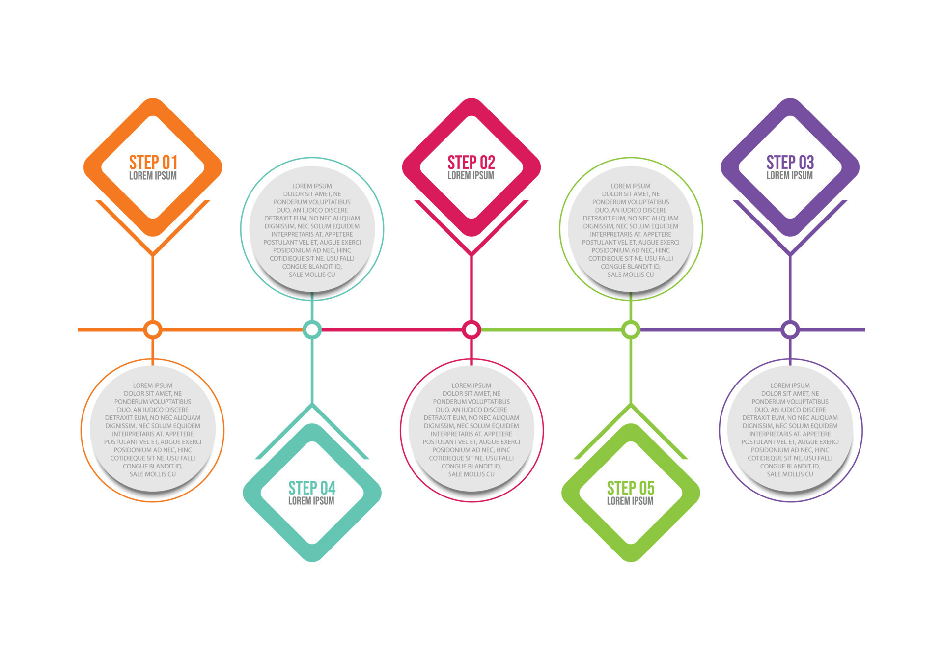 Business data visualization infographic design template vector 13744462 ...