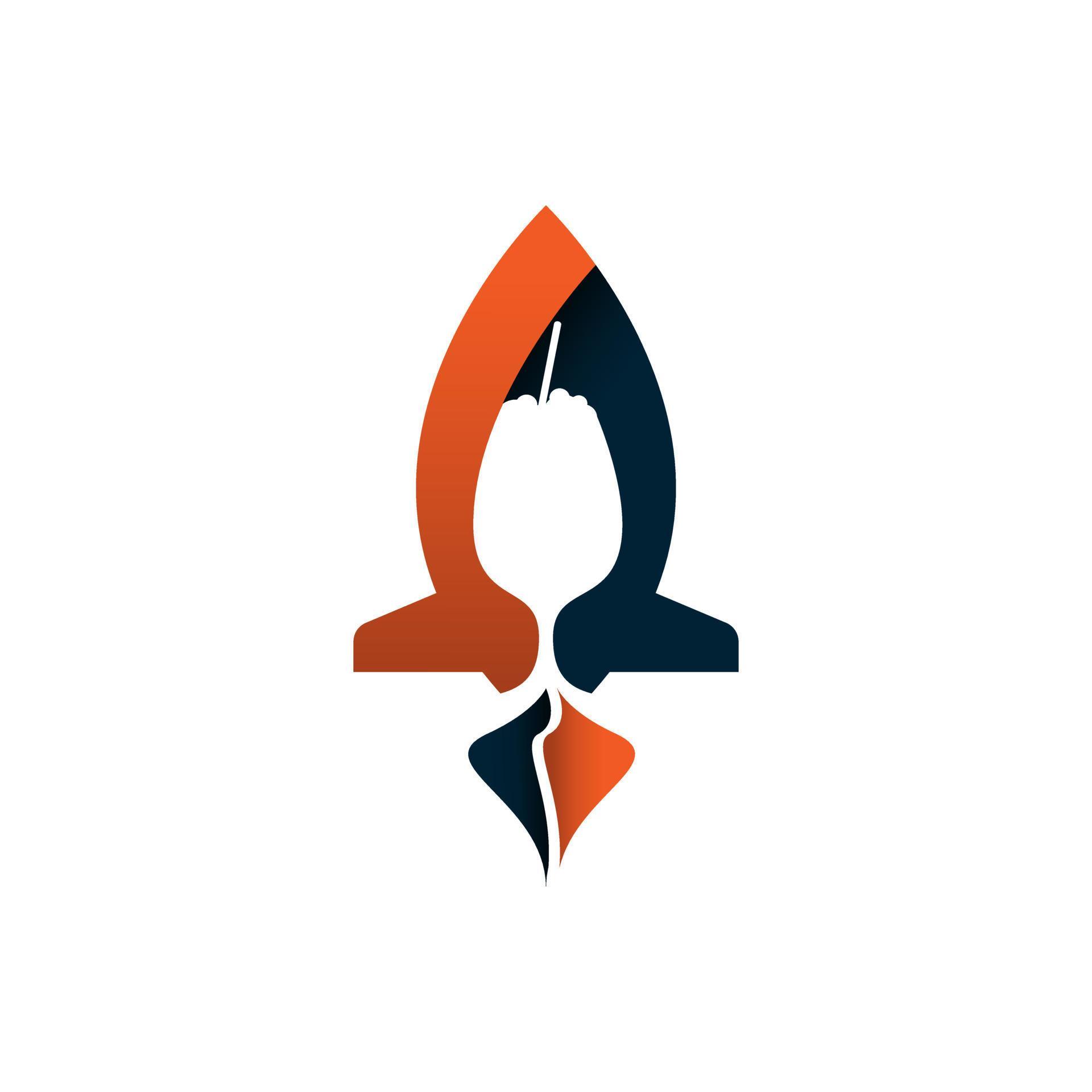 Rocket drink negative space image logo vector 13744463 Vector Art at