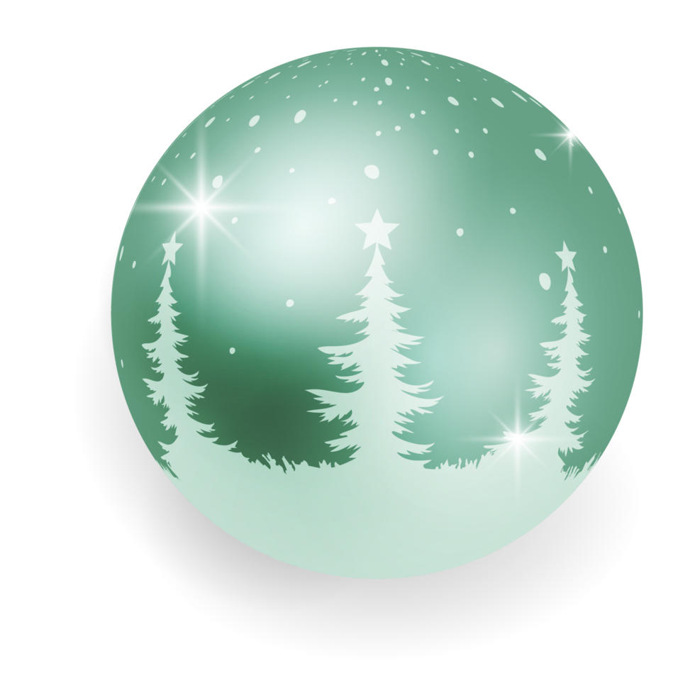 metalen groen Kerstmis bal. png