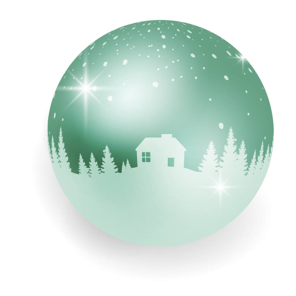 metallico verde Natale sfera. png