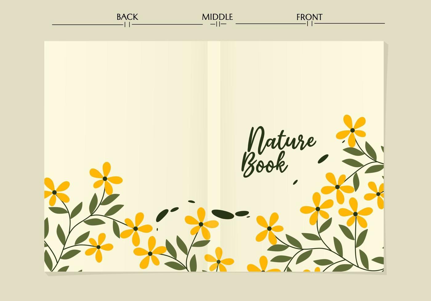Boho Aesthetic Book Cover With Hand Drawn Floral Elements Contemporary template-corel-pulp