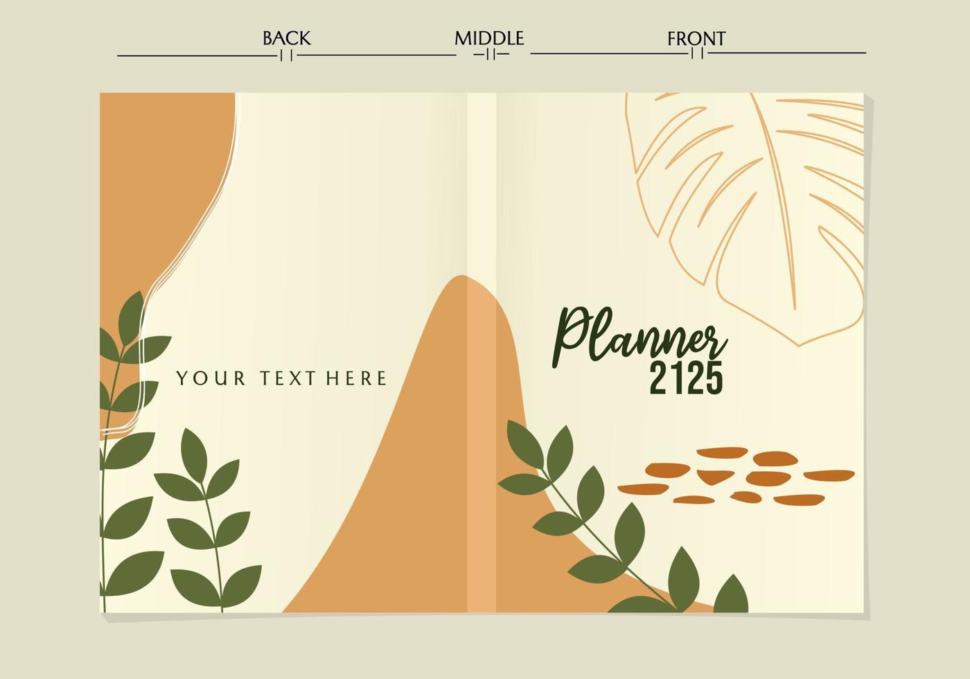 Set of planner cover templates with beauty flower. pastel backgrounds with floral decorations. Designs is for notebook, planner, diary, poster, card. Size A4. Vector illustration