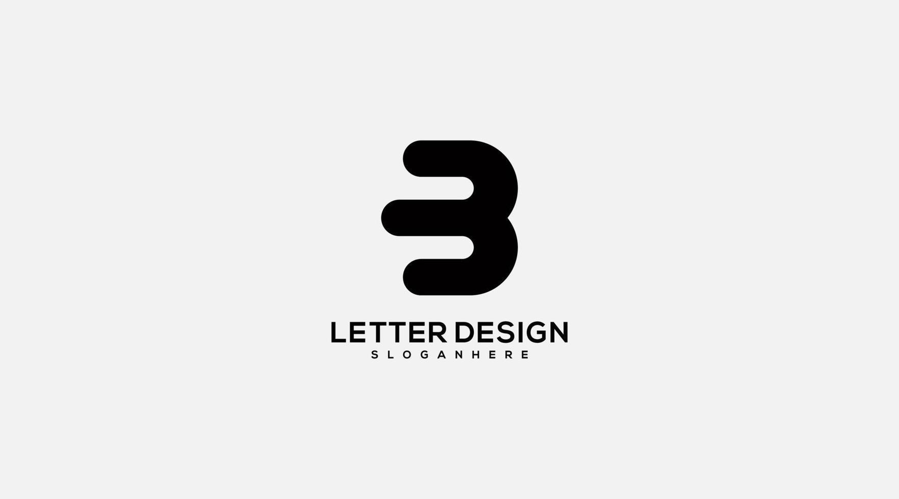 Beautiful B letter logo vector design illustration