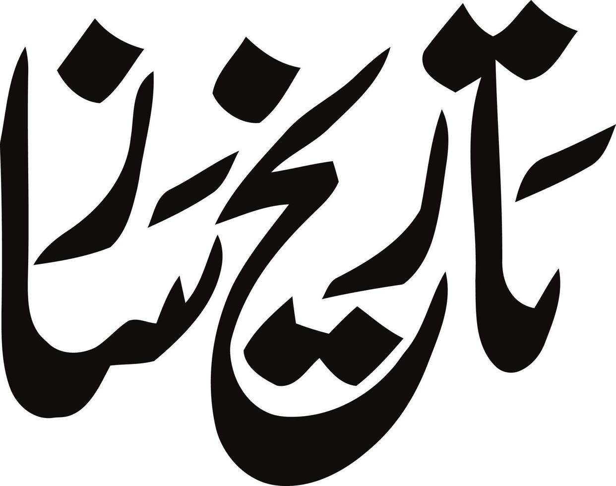 Tareekh Saz islamic calligraphy Free Vector