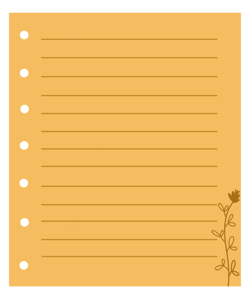 Light orange Binder Sheet png