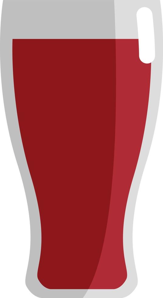 vaso de jugo rojo, icono de ilustración, vector sobre fondo blanco