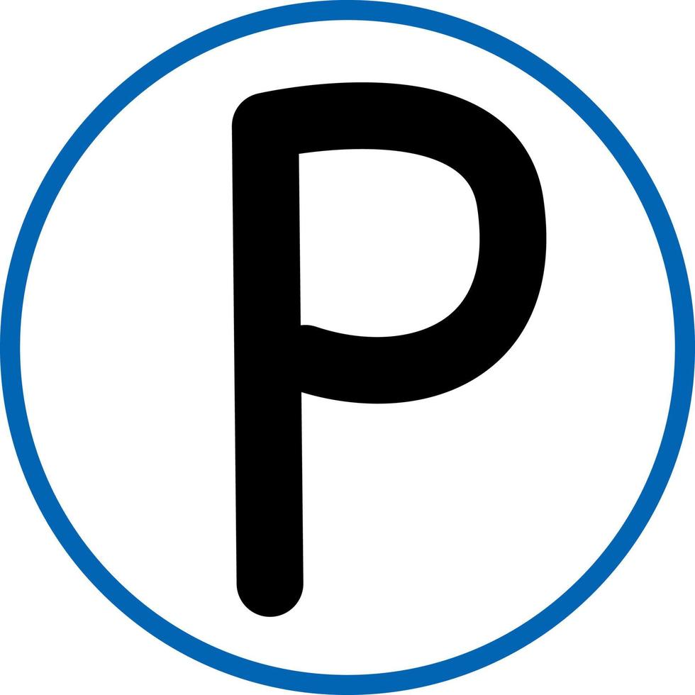 Public sign parking, illustration, vector on a white background.