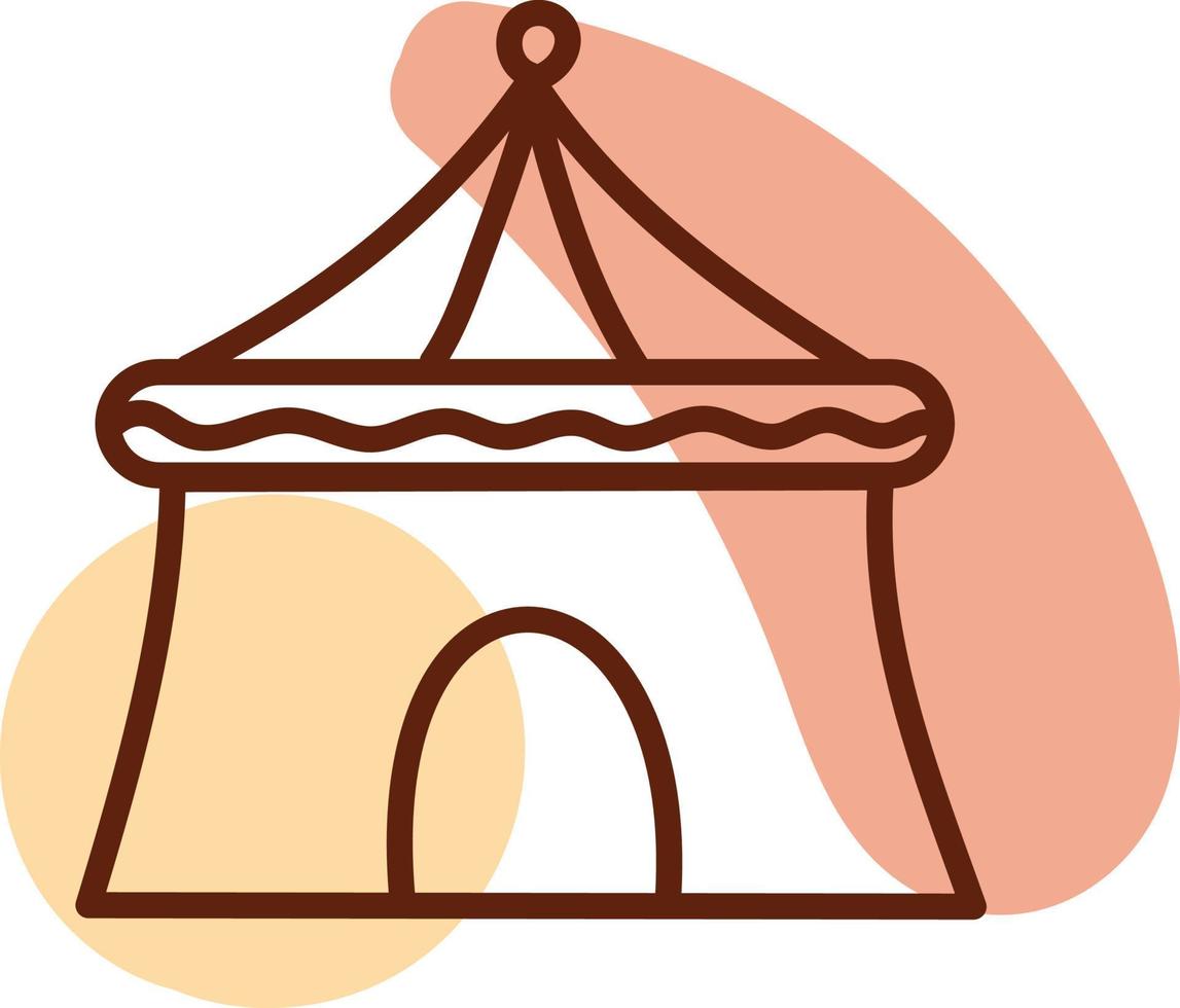 Circus tent, illustration, vector, on a white background. vector