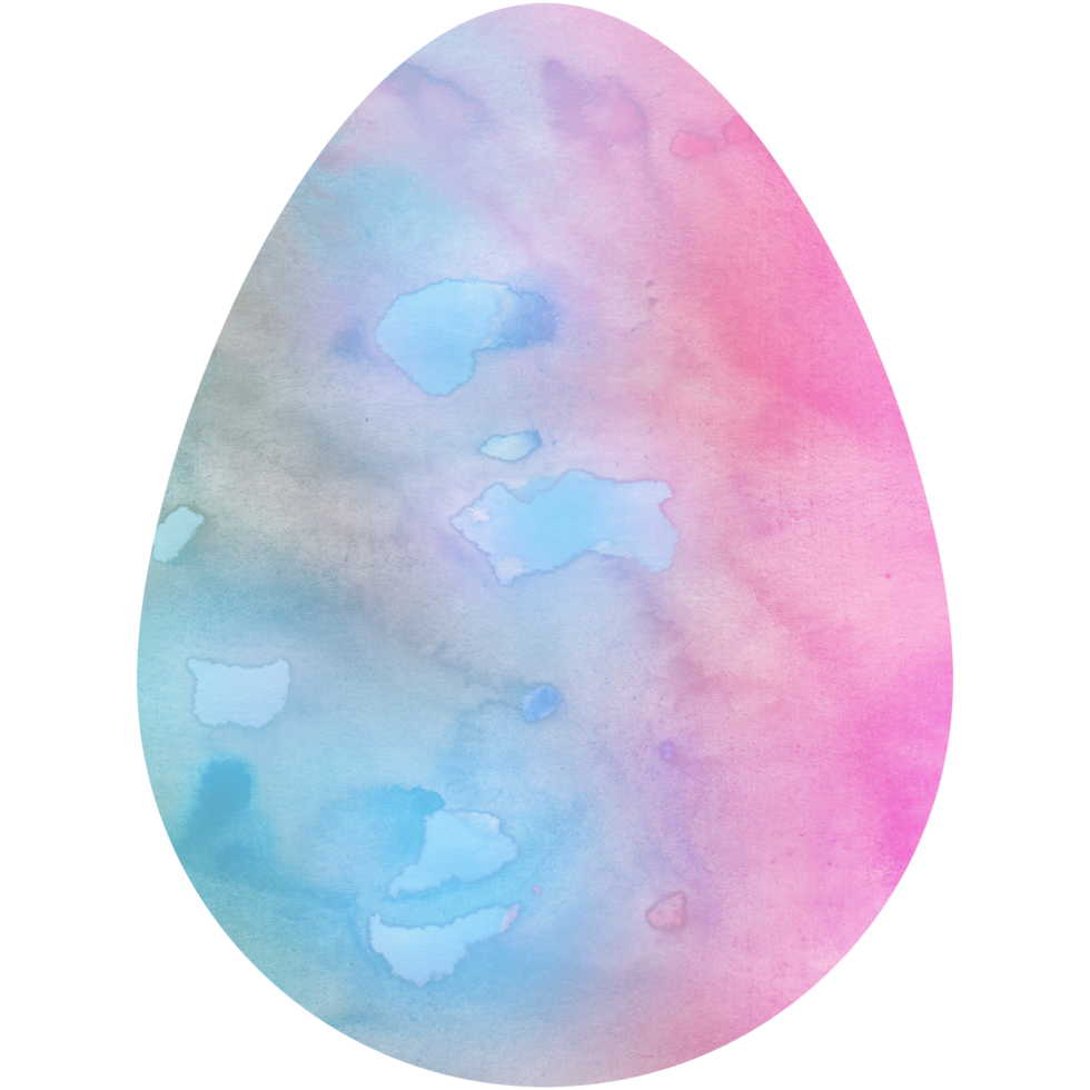 Watercolor Easter egg. Oval shape, background, texture. Transparent PNG Clipart