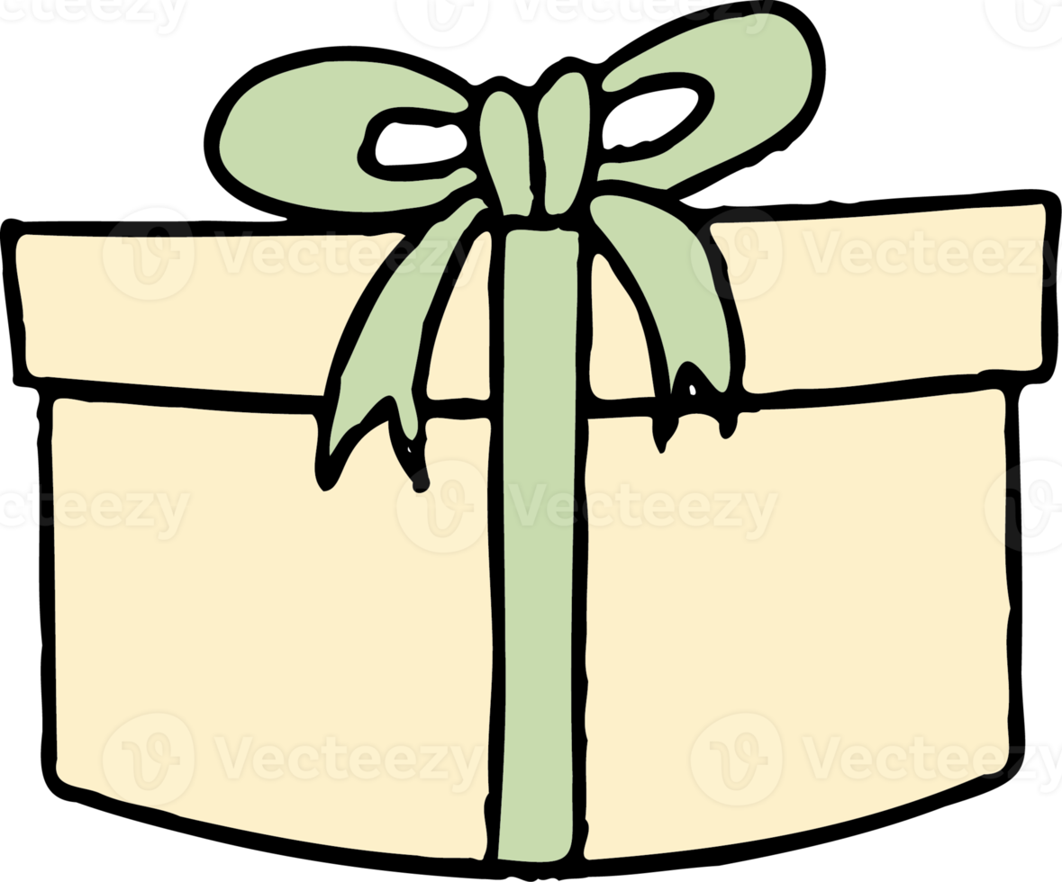 The gift box cartoon style  for celebration concept png