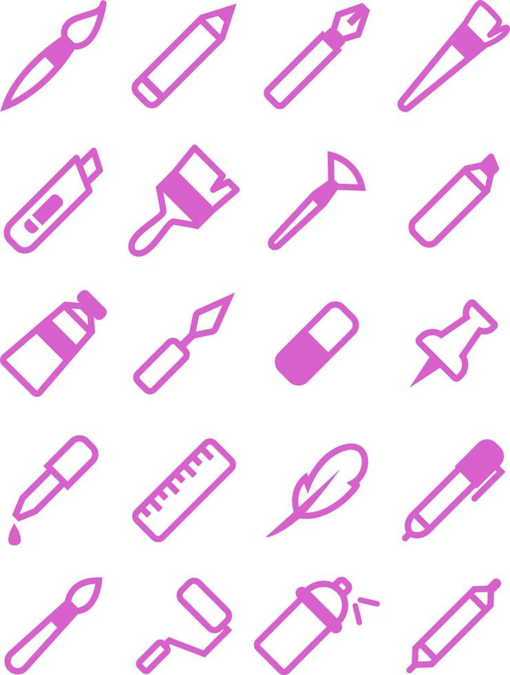 Art supplies, illustration, on a white background. vector