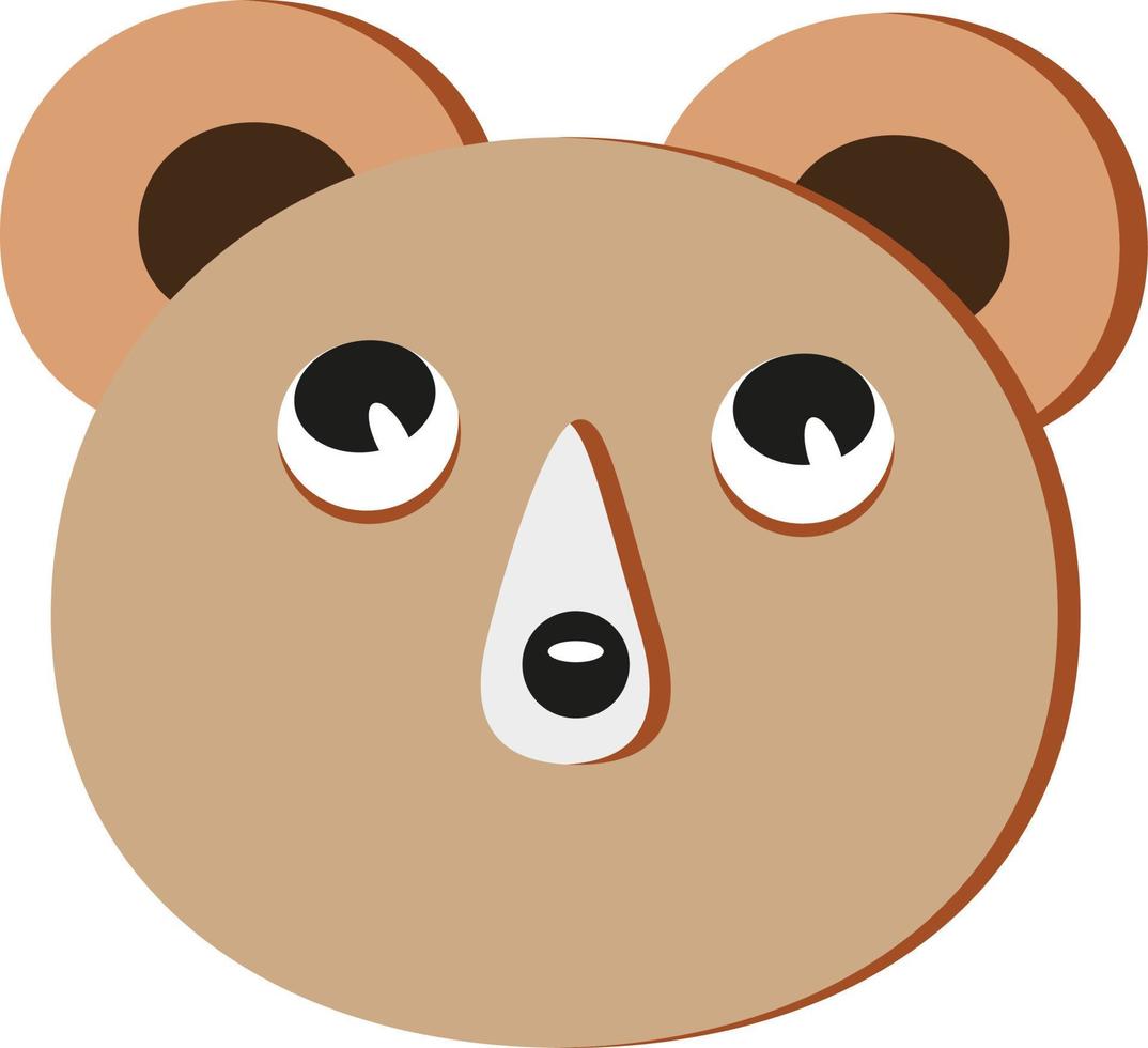 Light brown bear, illustration, vector on a white background.