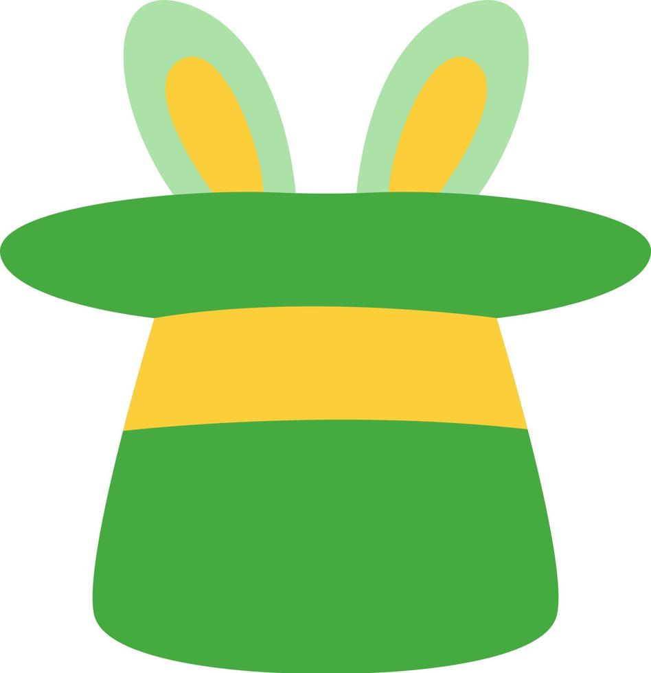 Bunny in a hat, illustration, vector on a white background.