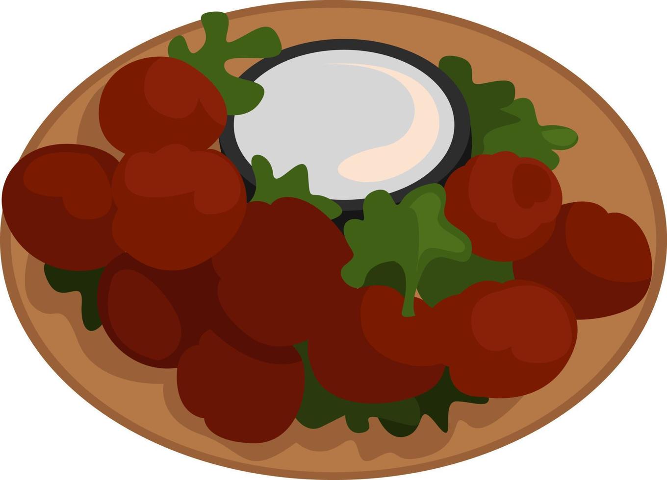 Falafel food, illustration, vector on white background