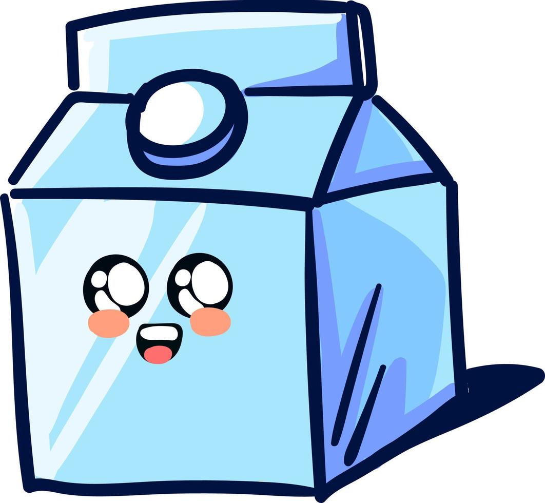 Cute milk paper box , illustration, vector on white background 13745438