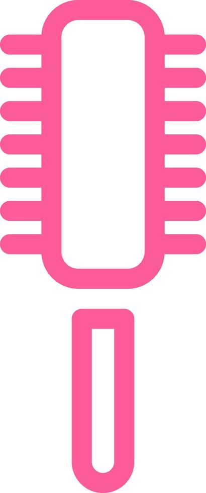 Pink hair comb, illustration, vector on a white background.