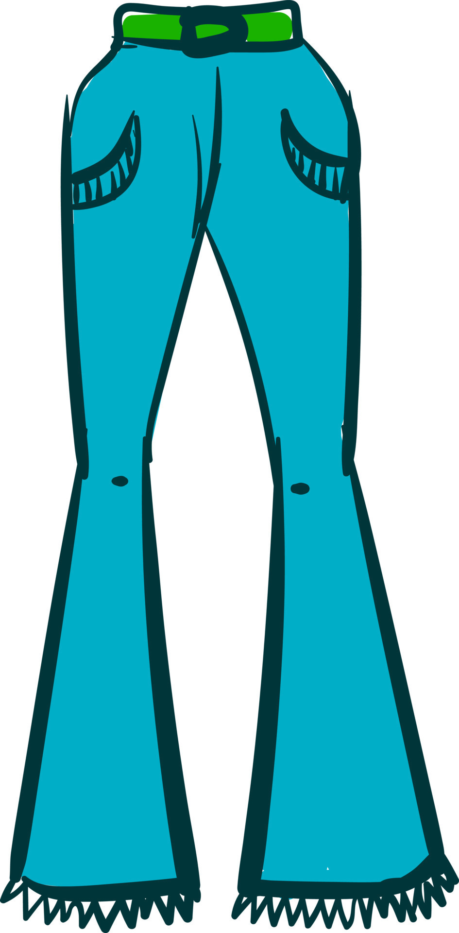 Woman blue pants, illustration, vector on white background. 13745440