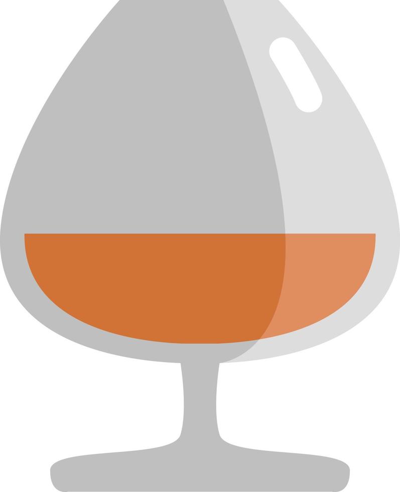 Glass of brandy, icon illustration, vector on white background