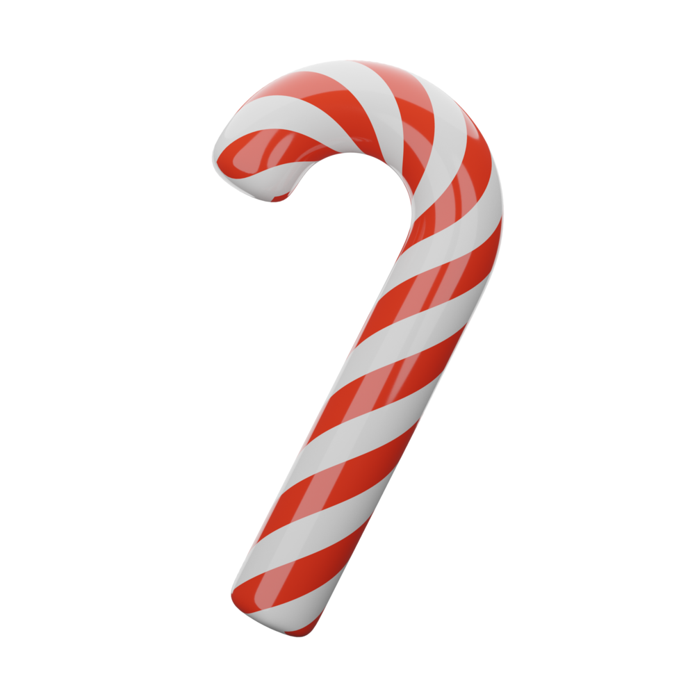 3D Red Candy cane png