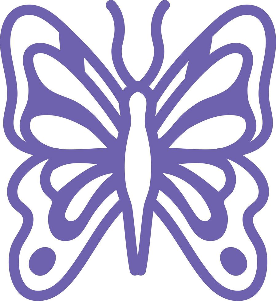 Painted buttefly, illustration, vector on a white background.
