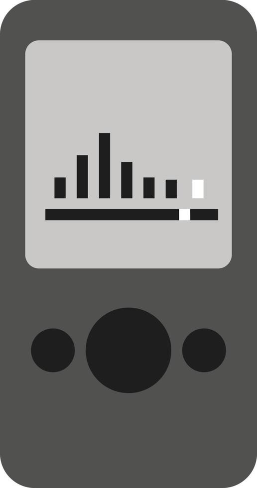 Journalism dictaphone, illustration, vector on white background.