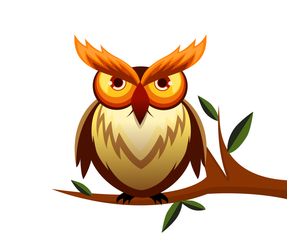 illustration de personnage de hibou png