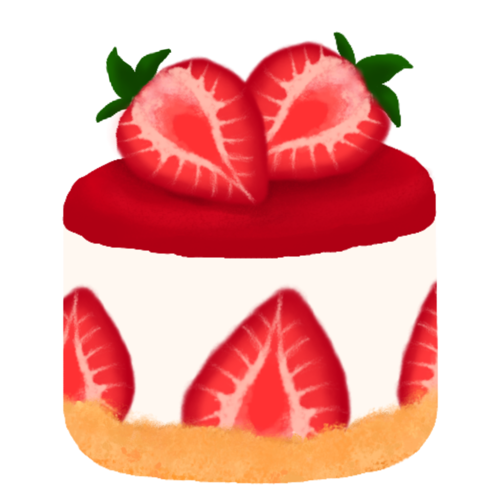 Strawberry Cake Illustration png