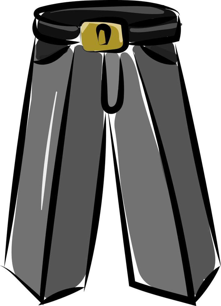 Black pants, illustration, vector on white background.