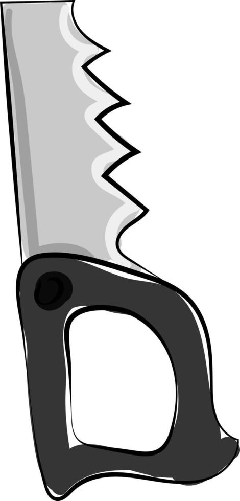 Small saw, illustration, vector on white background.