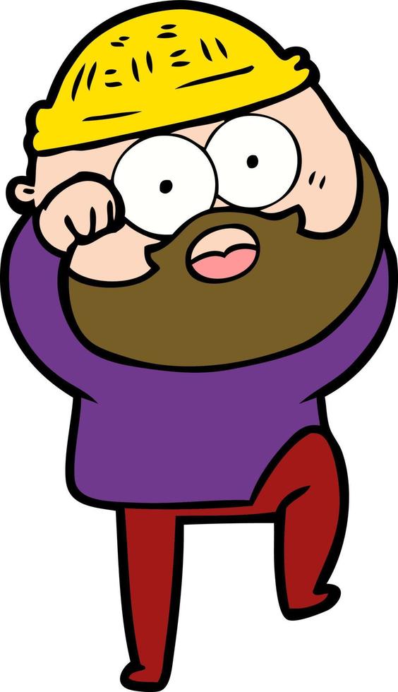 Cartoon man with beard vector