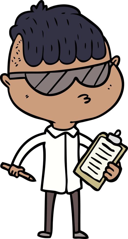 Cartoon man with sunglasses vector