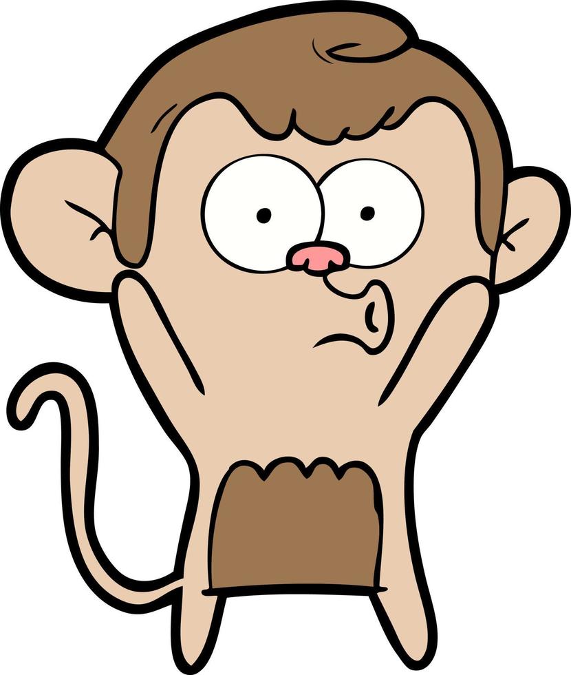Cartoon monkey whistling vector