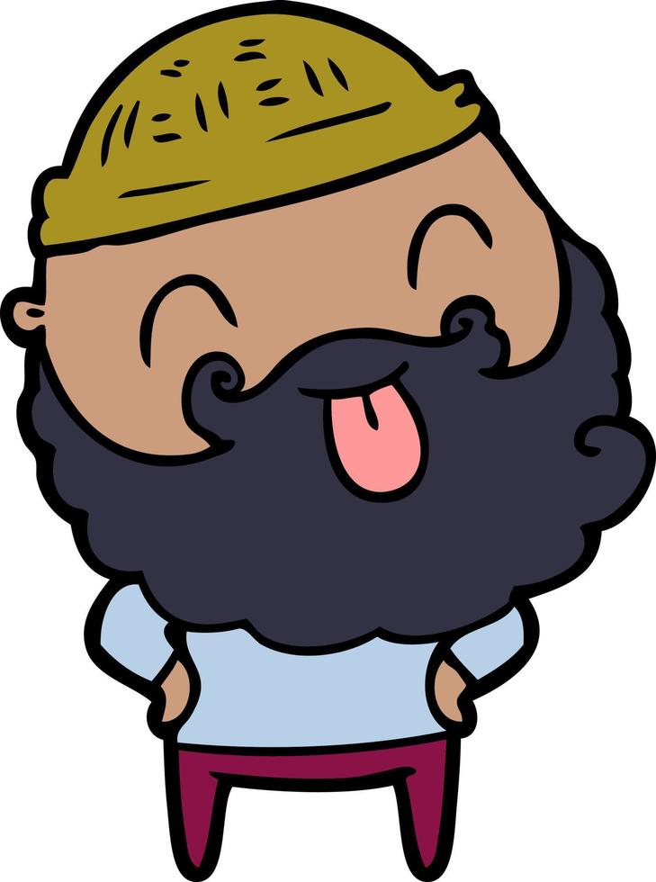 Cartoon man with beard vector