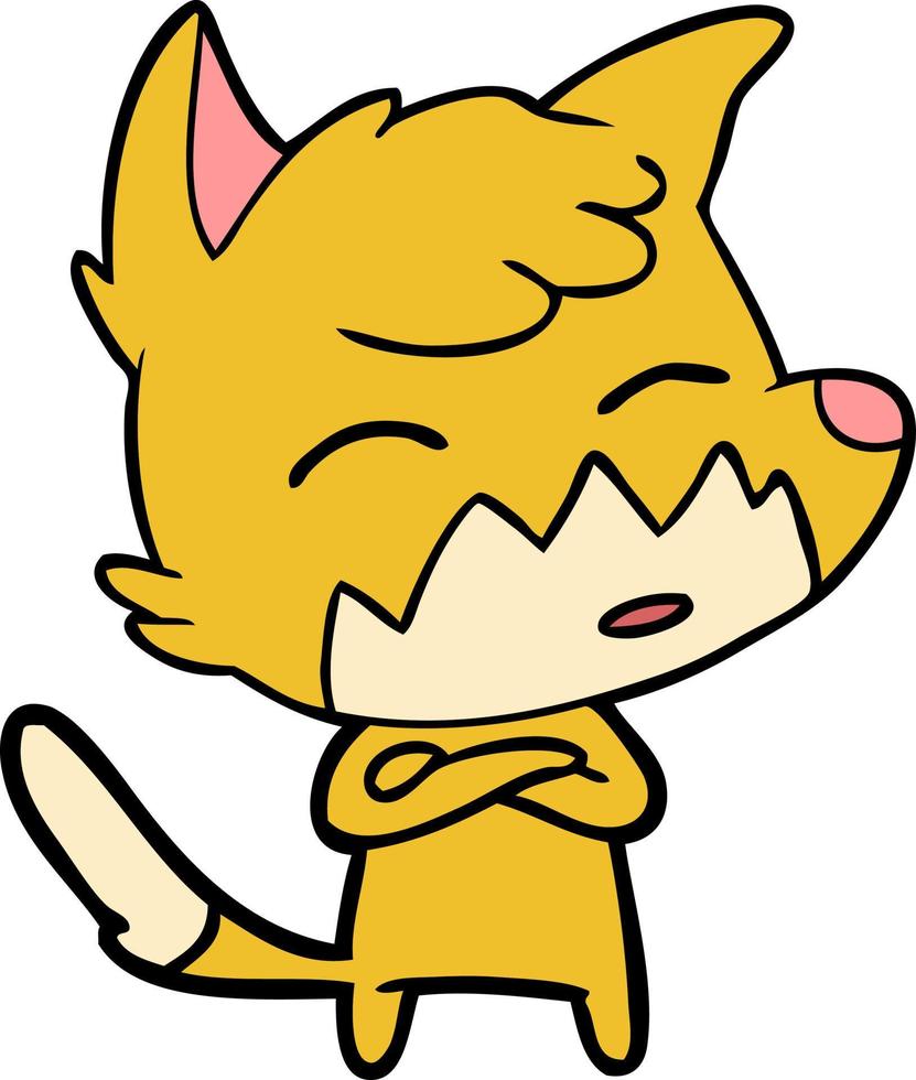 Vector fox character in cartoon style