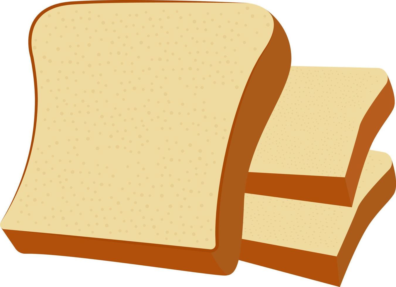Tost bread, illustration, vector on a white background.
