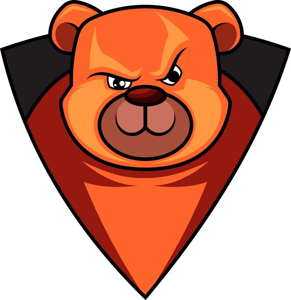 Gaming logo of a bear  illustration vector on white background