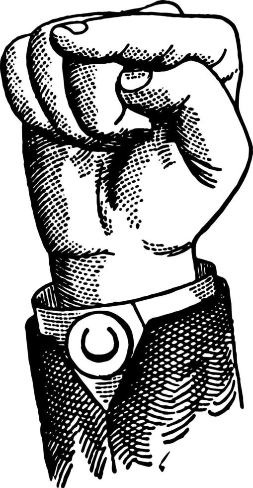 Non Vocal Primary Point Consonant, vintage illustration. vector