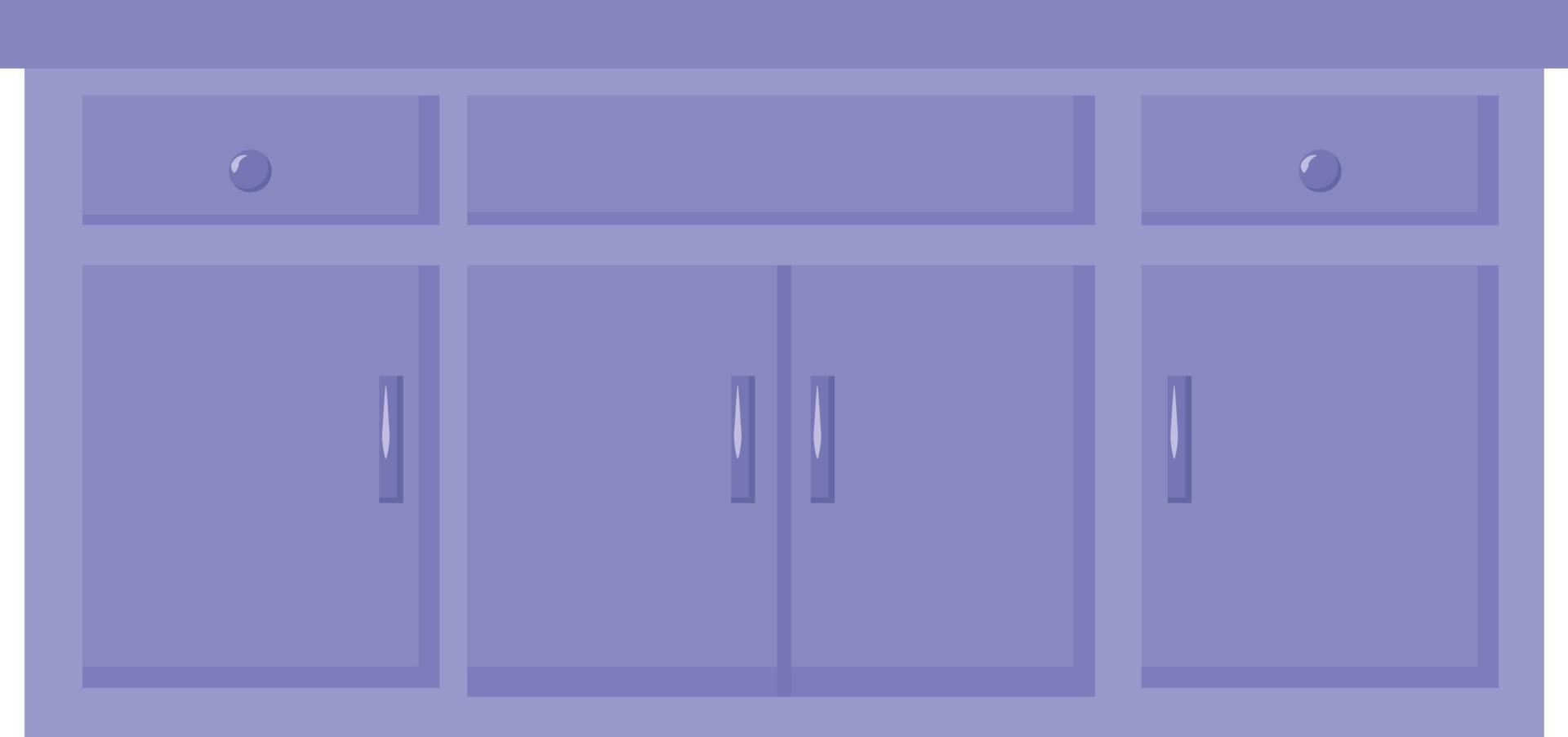 Purple drawers, illustration, vector on white background.