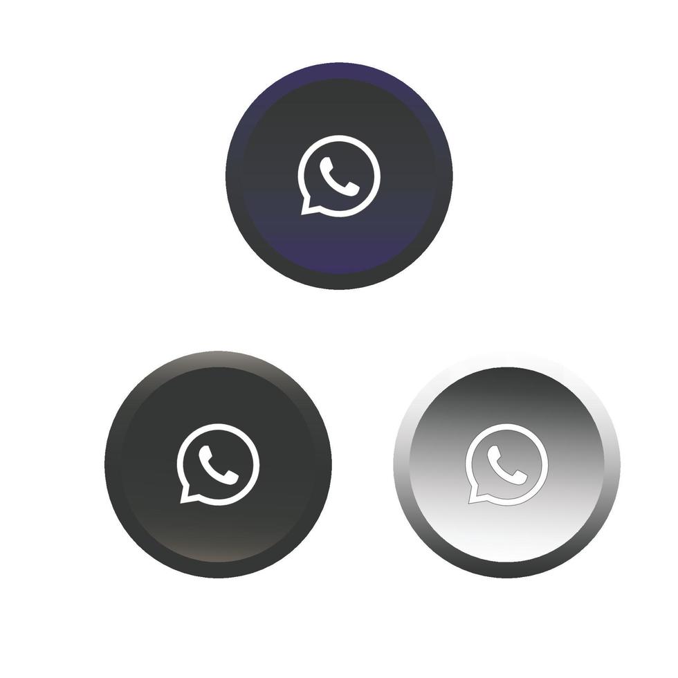 Neomorphic ui and ux design elements call icon button vector