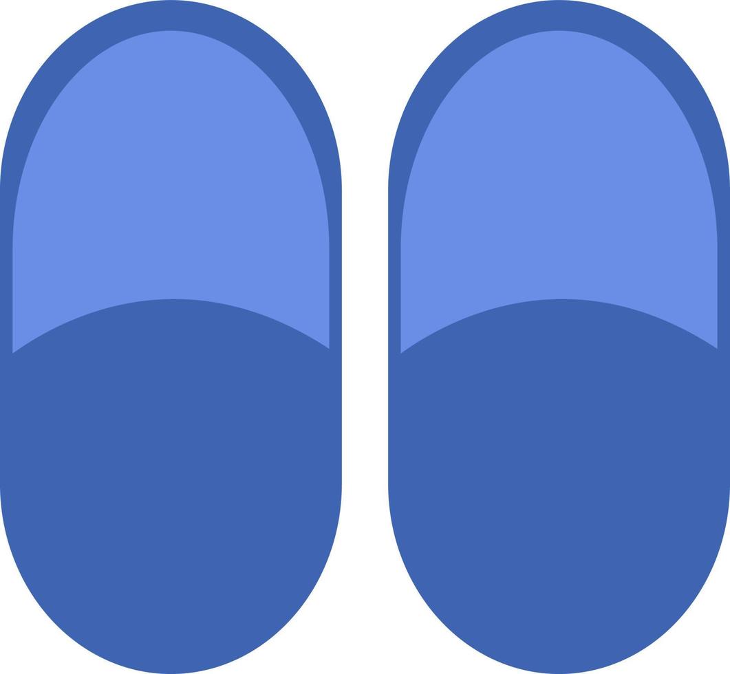 Blue slippers, illustration, vector on white background.