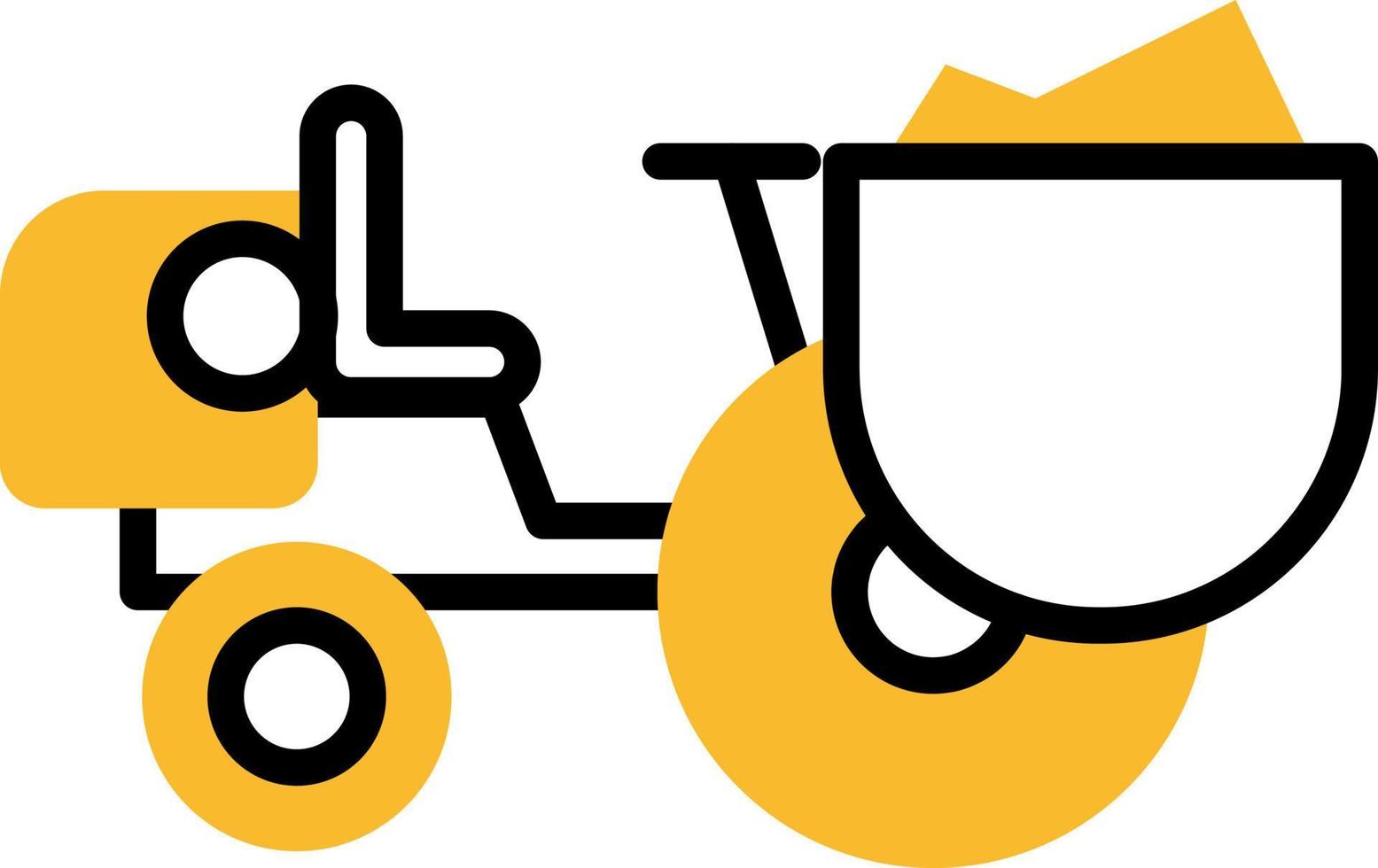 Hard equipments road roller, illustration, vector on a white background.