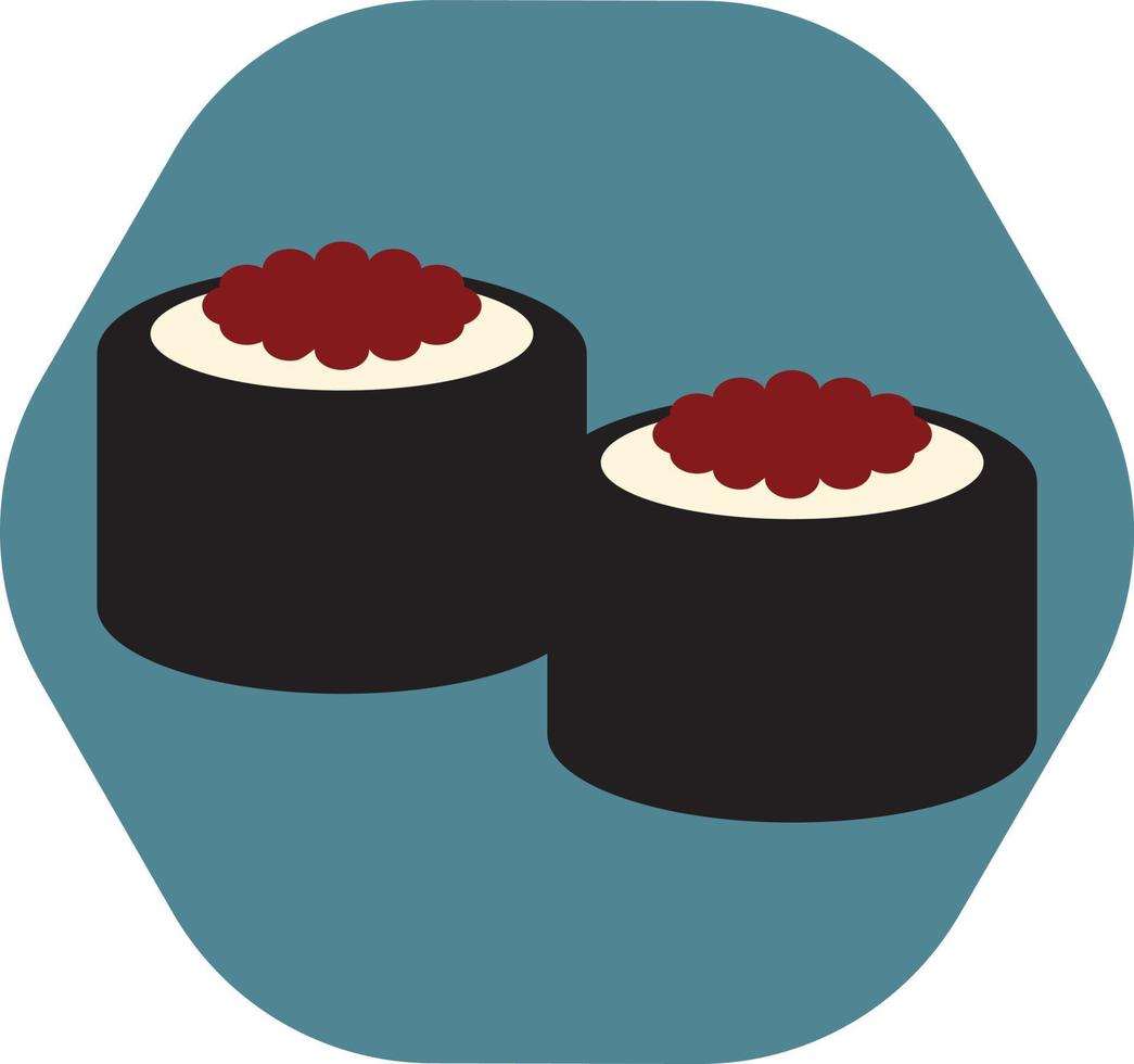 sushi japonés, ilustración, vector, sobre un fondo blanco. vector