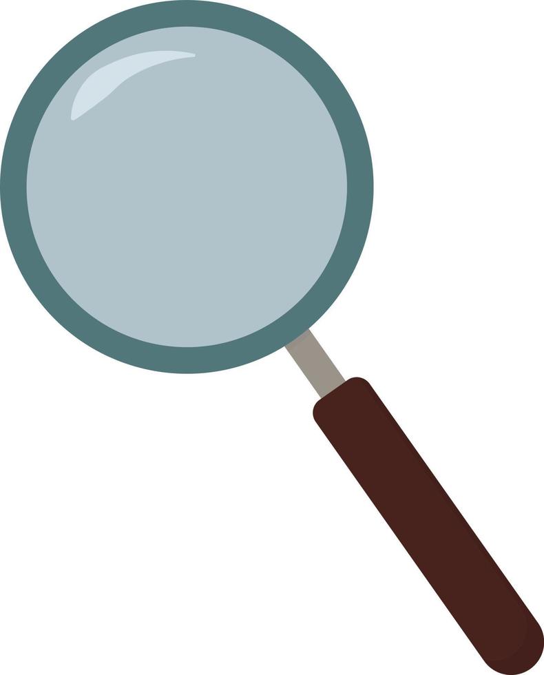 Magnifying glass, illustration, vector on white background.